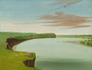 Fernsicht auf das Mandan-Dorf