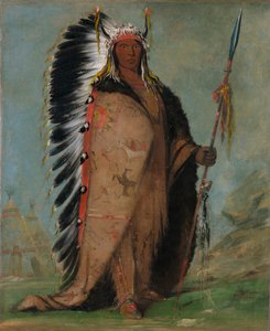 Ee-áh-sá-pa, Schwarzer Felsen, ein Zwei-Kessel-Häuptling von George Catlin