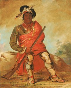 Eteh-éé-fix-e-co, Hirsch ohne Herz, ein Häuptling, 1838 von George Catlin
