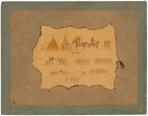 Faksimile eines Cheyenne-Mantels von George Catlin