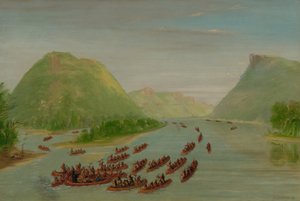 Pater Hennepin und zwei Gefährten von den Sioux gefangen genommen, April 1680, 1847-1848