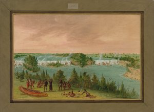 Pater Hennepin und seine Männer an den St. Anthony-Fällen, 1. Mai 1680, 1847-48