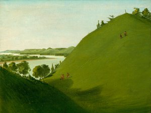 Floyds Grab, wo Lewis und Clark Sergeant Floyd 1804 begruben von George Catlin