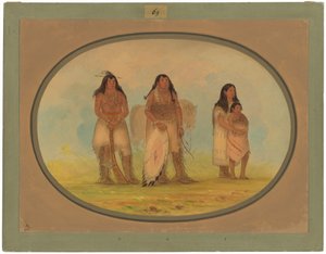 Vier Kiowa-Indianer