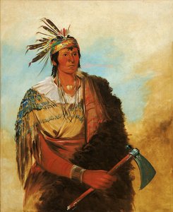 Go-to-ków-páh-ah, Steht für sich, ein Ausgezeichneter Tapferer von George Catlin