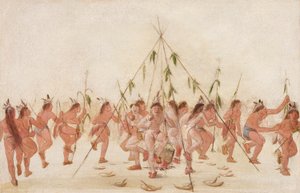 Grüner Mais-Tanz, Hidatsa von George Catlin