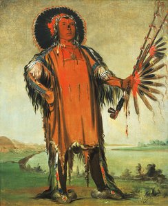 Ha-na-tá-nu-maúk, Wolfshäuptling, Oberhäuptling des Stammes von George Catlin