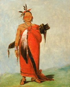 Hongs-káy-dee, Großer Häuptling, Sohn des Rauchs, 1832 von George Catlin