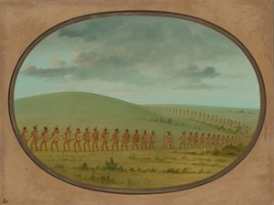 Indianerreihe - Iowa, 1861-1869 von George Catlin