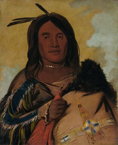 Ka-pés-ka-da, Muschelmensch, ein Oglala-Tapferer, 1832 von George Catlin