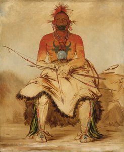 La-dóo-ke-a, Büffelstier, ein großer Pawnee-Krieger von George Catlin