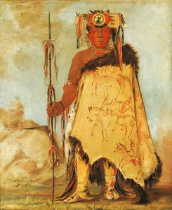 La-wée-re-coo-re-shaw-wee, Kriegshäuptling, ein republikanischer Pawnee, 1832 von George Catlin