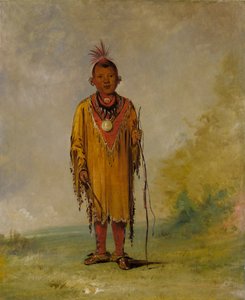 Me-sóu-wahk, Hirschhaar, Lieblingssohn von Kee-o-kúk, 1835 von George Catlin