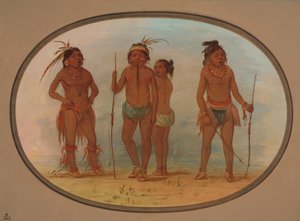 Mitglieder des Botocudo-Stammes von George Catlin