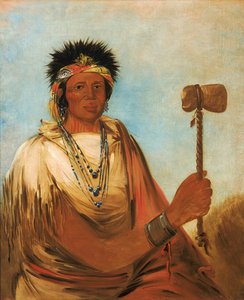 Men-són-se-ah, Linke Hand, ein Krieger, 1830 von George Catlin