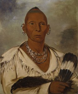 Múk-a-tah-mish-o-káh-kaik, Black Hawk, prominenter Sac-Häuptling von George Catlin
