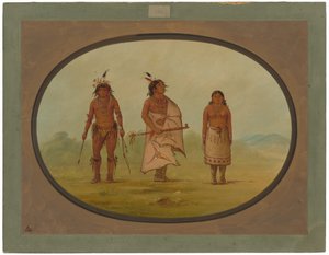 Mohave-Häuptling, ein Krieger und seine Frau von George Catlin