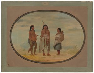 Nayas Indianerhäuptling, seine Frau und ein Krieger