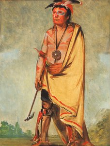 No-ak-chóo-she-kaw, Der die Büsche bricht, 1828 von George Catlin