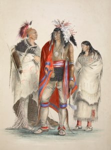 Nordamerikanische Indianer, veröffentlicht 1845, Farblithographie