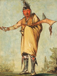 Náw-káw, Holz, ehemaliger Häuptling des Stammes von George Catlin