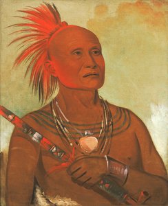 Pam-a-hó, Der Schwimmer, Einer von Black Hawks Kriegern, 1832 von George Catlin