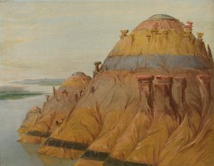 Malerische Lehmklippe, 1700 Meilen oberhalb von St. Louis von George Catlin
