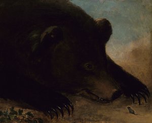 Porträts eines Grizzlybären und einer Maus, Lebensgröße, 1846-1848 von George Catlin