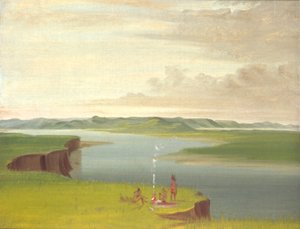 Prärieklippen bei Sonnenaufgang, nahe der Mündung des Yellowstone River