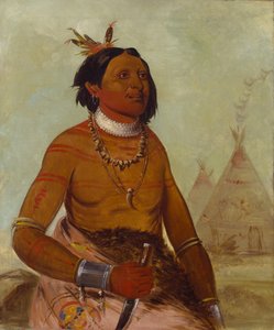 Quáy-hám-kay, Steinschale, ein Tapferer, 1834 von George Catlin