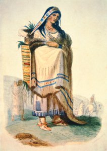 Sioux-Mutter mit Baby in einer Wiege von George Catlin