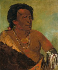 Sky-se-ró-ka, Zweiter Häuptling des Stammes, 1834 von George Catlin