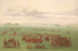 "Rauchende Pferde," ein kurioser Brauch der Sauk und Fox von George Catlin