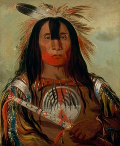 Stu-mick-o-súcks, Büffelstier-Rückenfett, Häuptling, Blutstamm, 1832 von George Catlin