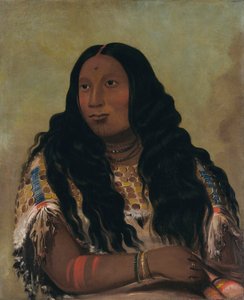 Tchón-su-móns-ka, Sandbank, Frau des Händlers François Chardon von George Catlin