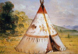 Tipi des Crow-Stammes, ca. 1850