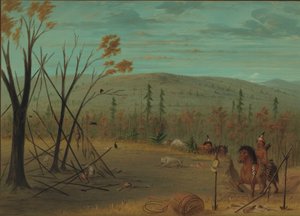 Die Cheyenne-Brüder kehren von ihrer Herbstjagd zurück, 1861-1869 von George Catlin