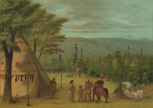 Die Cheyenne-Brüder beginnen ihre Herbstjagd, 1861-1869 von George Catlin
