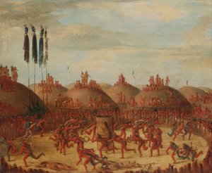 Das letzte Rennen, Mandan O-kee-pa-Zeremonie von George Catlin
