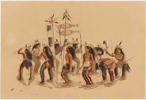 Der Schneeschuh-Tanz von George Catlin
