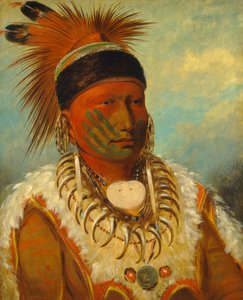 Die weiße Wolke, Häuptling der Iowas von George Catlin