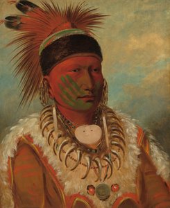 Die weiße Wolke, Häuptling der Iowas, 1844-1845 von George Catlin
