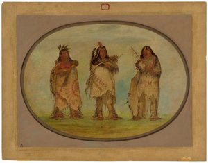 Drei angesehene Krieger des Sioux-Stammes von George Catlin