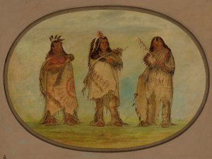 Drei herausragende Krieger des Sioux-Stammes, 1861 von George Catlin