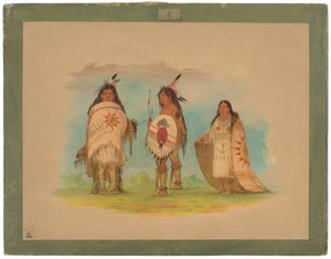 Drei Riccarree-Indianer