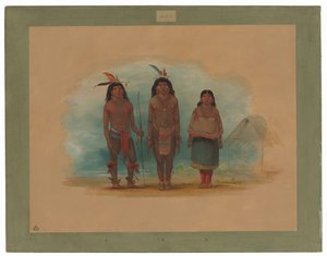 Drei Taruma-Indianer von George Catlin