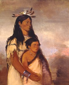 Túnk-aht-óh-ye, Donnerer, ein Junge, und Wun-pán-to-mee, Weißes Wiesel, ein Mädchen, 1834