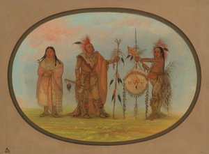 Zwei Saukie-Häuptlinge und eine Frau, 1861-1869