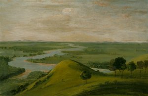 Blick auf die Mündung des Red River und des False Washita in Texas, 1834-1835