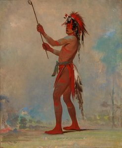 We-chúsh-ta-dóo-ta, Roter Mann, ein herausragender Ballspieler, 1835 von George Catlin